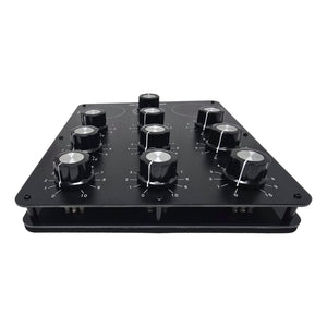 Front view of the Berkana Labs 9 Dial Radionics Machine, highlighting the sleek design and high-quality build of this modular radionic instrument.