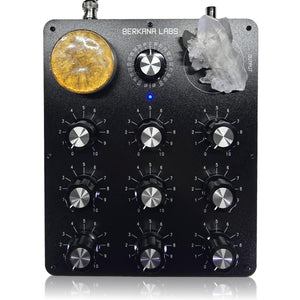 A professional 9 Dial Radionic Instrument by Berkana Labs, featuring nine base-10 tuning dials and a specialised function dial for advanced radionics machine analysis.