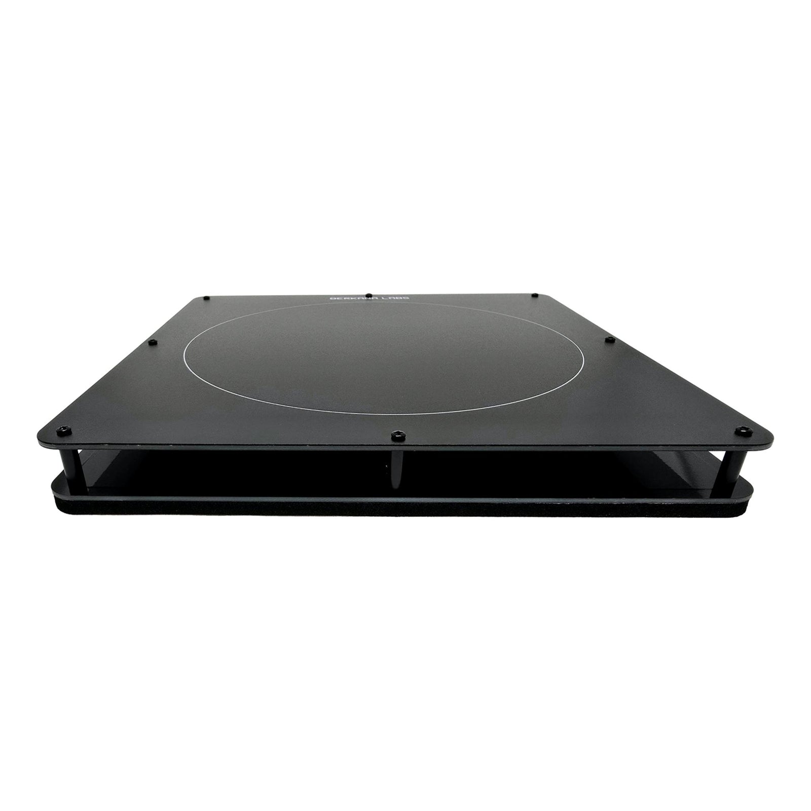 Top view of the Berkana Labs XL Radionic Extension Plate showing the massive 210mm imprinting surface designed for professional radionics machine expansion.